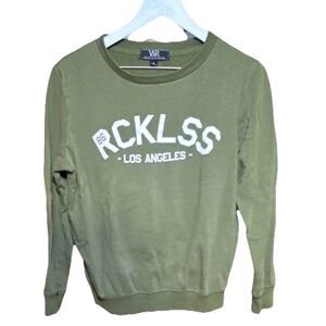 Young & Reckless Olive Green Crewneck Sweater